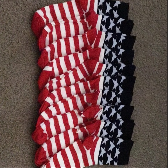 Set of 10 NEW American Flag Socks! - Picture 1 of 1